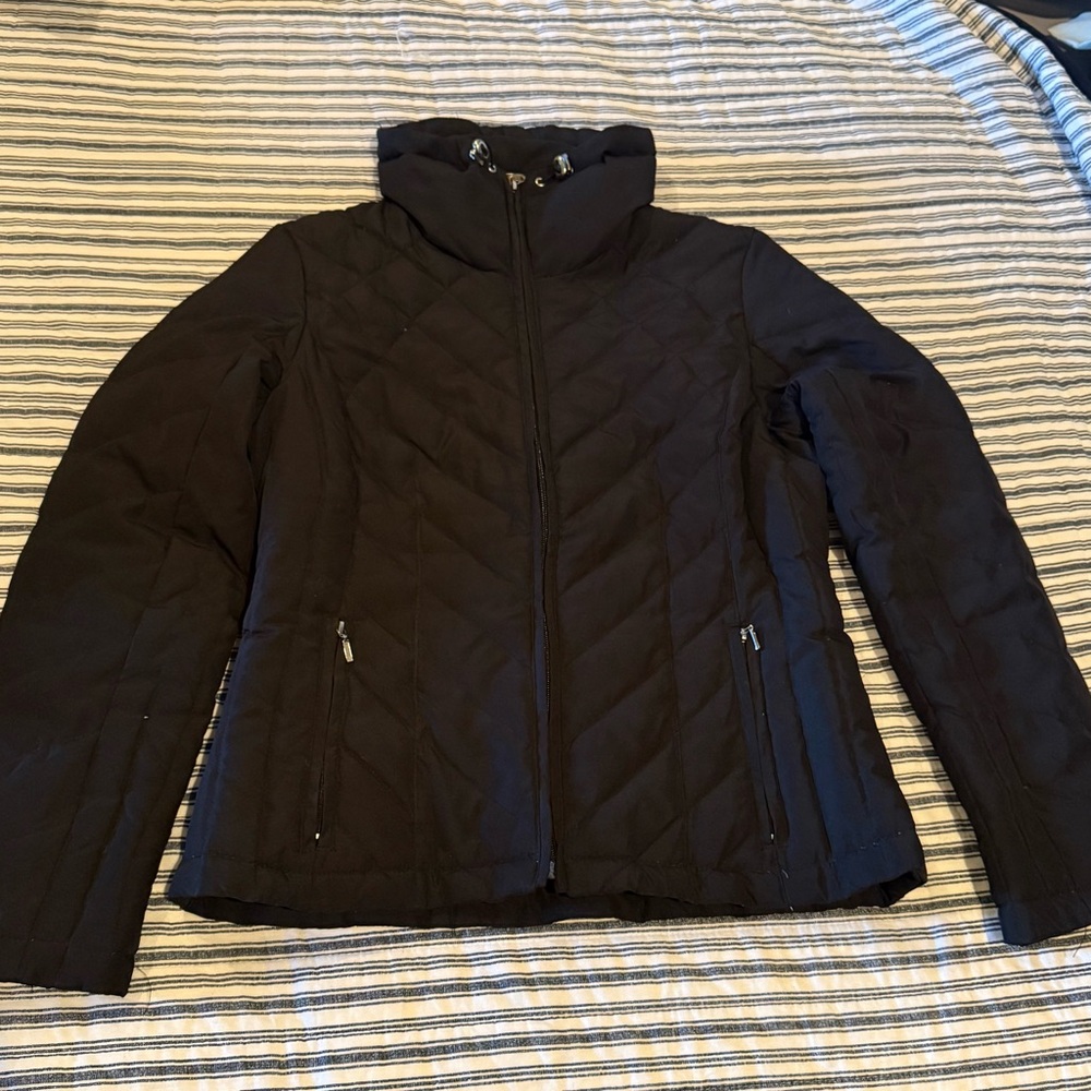 Nine West Black Quilted Puffer Jacket